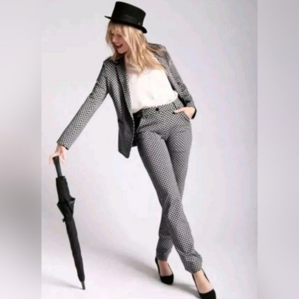 BETABRAND Cat Print Straight Leg Chino Dress Yoga Pants Womens Size XLP